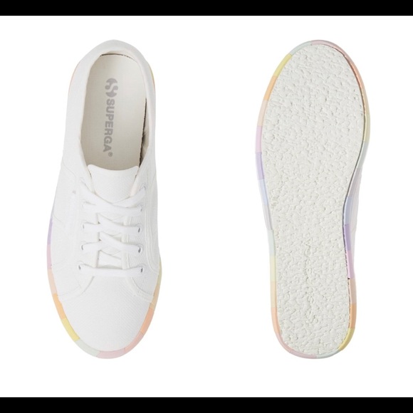 SOLD Superga 2790 white multistripe platform sneak - Picture 8 of 8